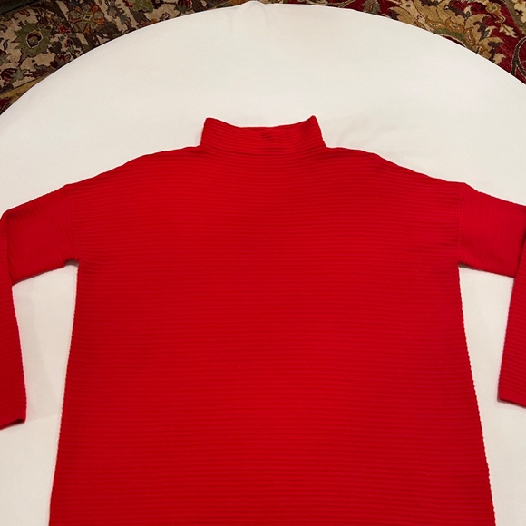 French Connection Lena Funnel Neck Pullover Sweater Red  Sz M - Picture 9 of 14